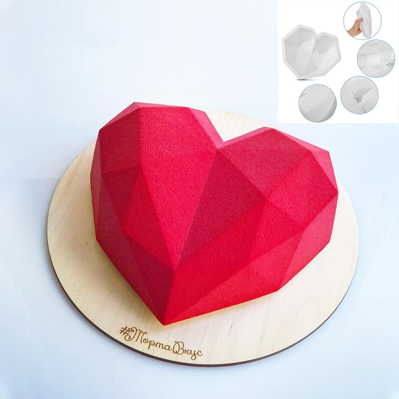 3D Diamond Love Heart Mold