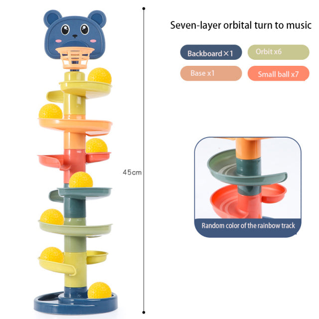 Kids Rolling Ball Pile Tower