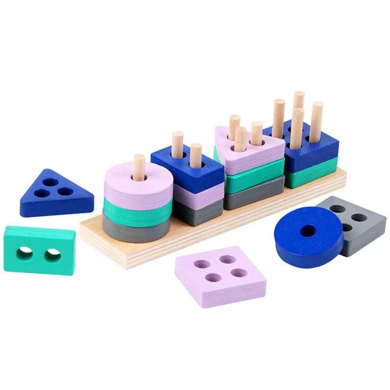 Montessori Wooden Building Blocks Toy