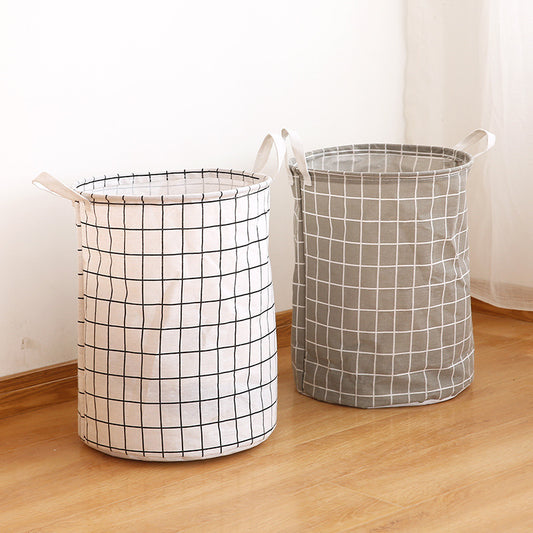 Cotton Linen Laundry Basket Foldable